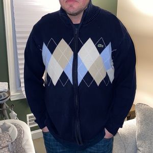 Argyle navy blue sweater